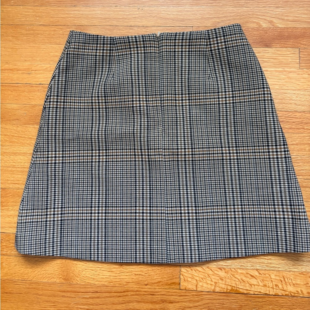Wilfred Gray and Black Plaid Mini Skirt